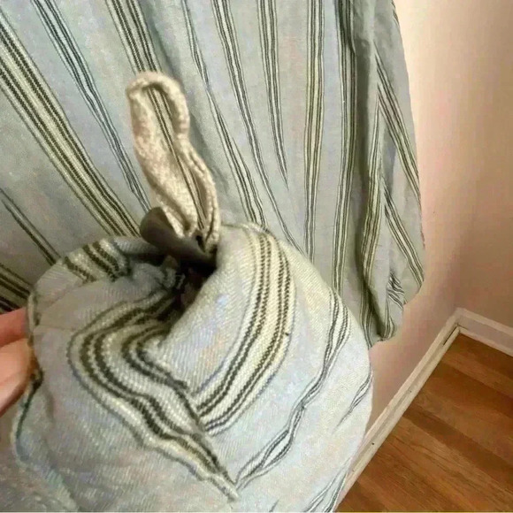 Vlas Blomme stripe linen flax maxi skirt cottage core Kortrijk linen - Picture 6 of 6